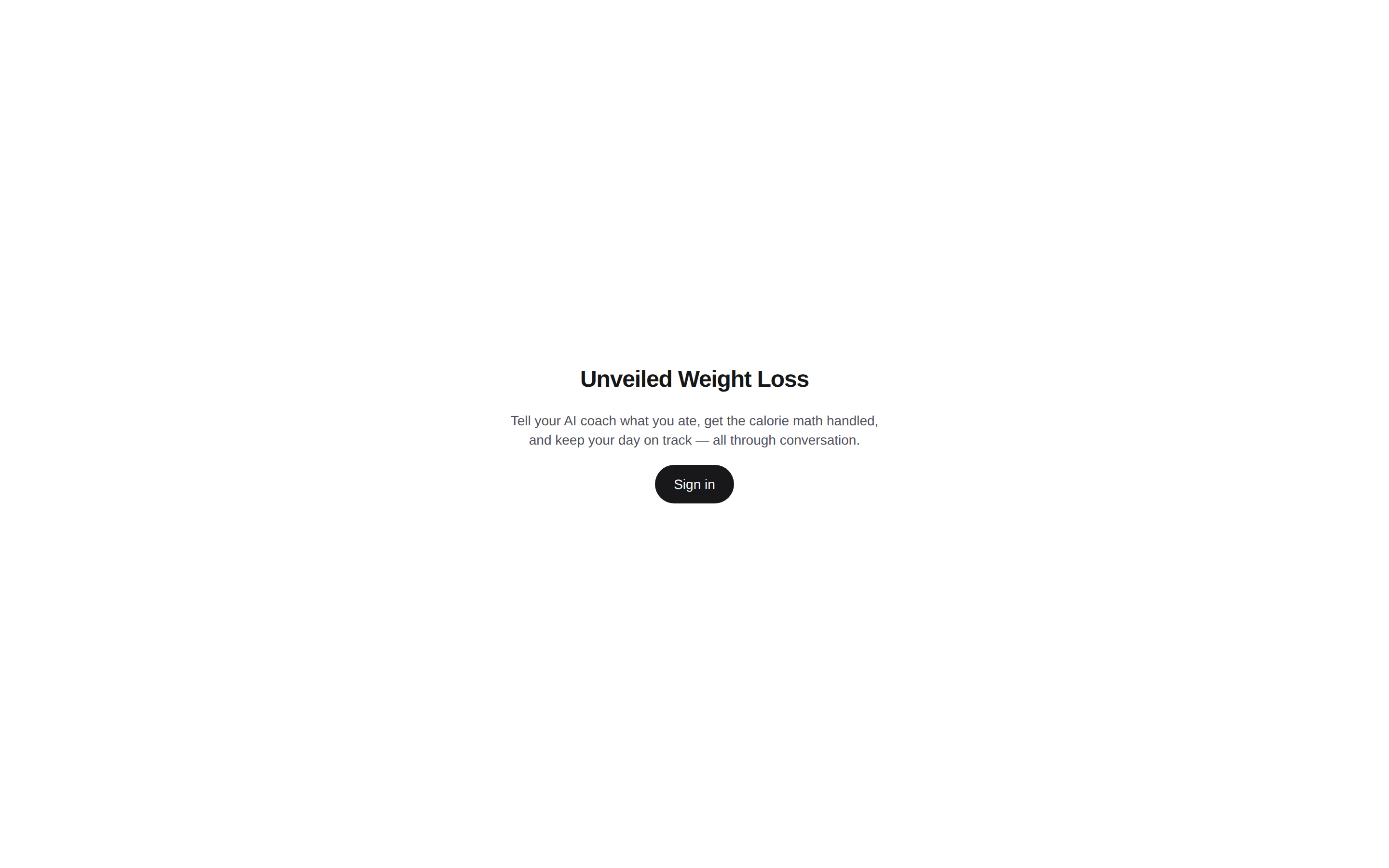 Unveiled Weight Loss screenshot